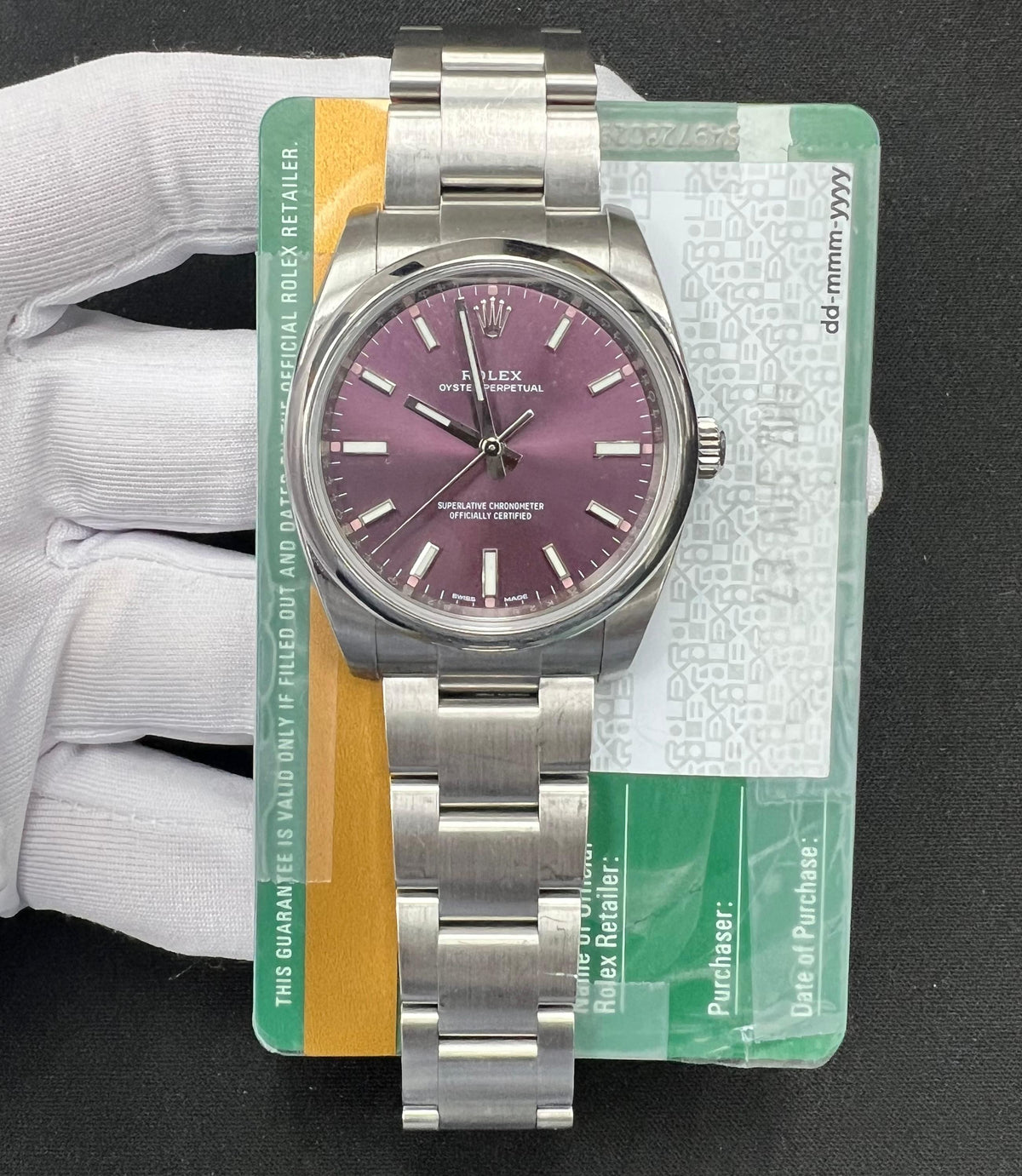 ROLEX OYSTER PERPETUAL 114200 — view 3 — Laura Milman New York