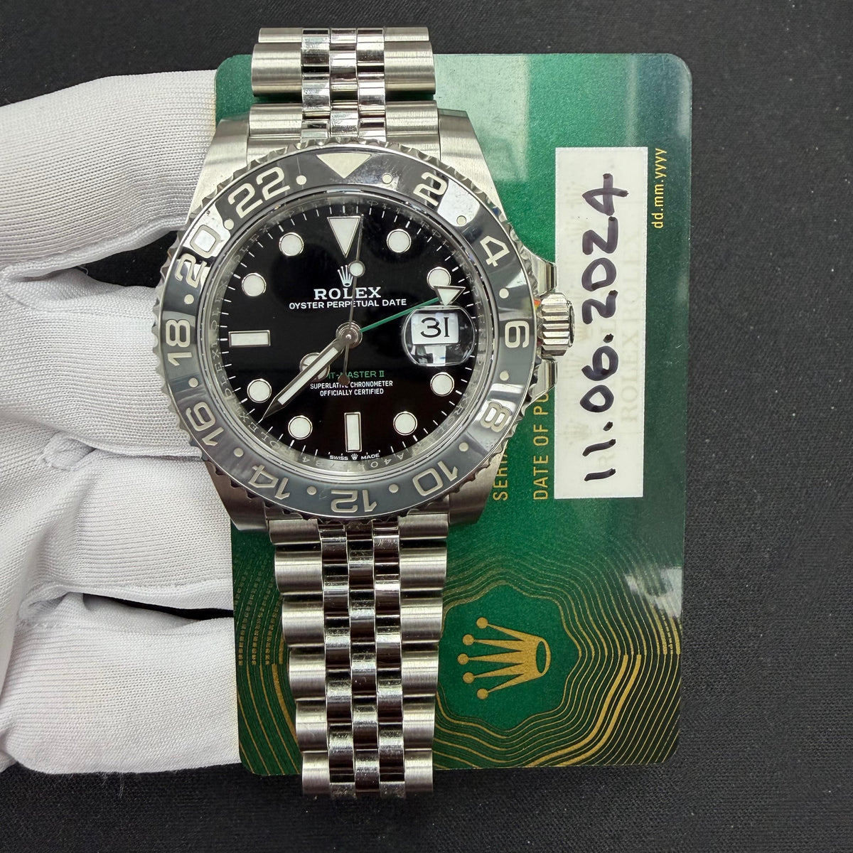 ROLEX GMT MASTER II 126710GRNR — view 3 — Laura Milman New York