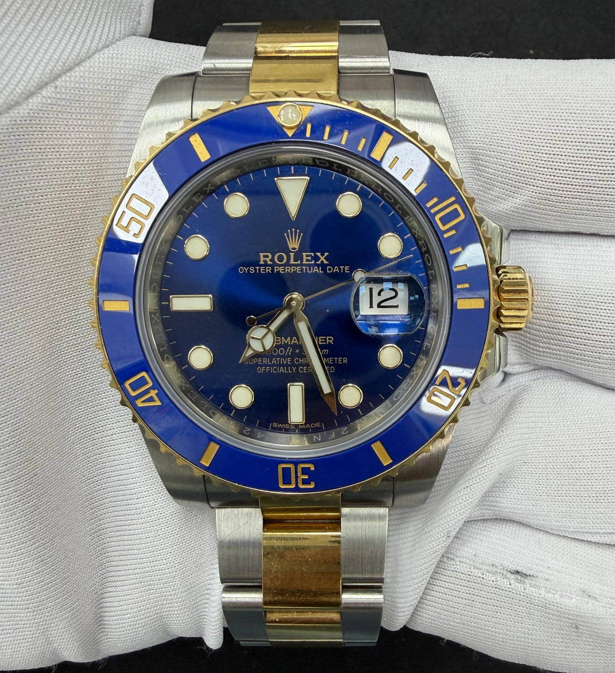 ROLEX SUBMARINER DATE 116613LB — view 2 — Laura Milman New York
