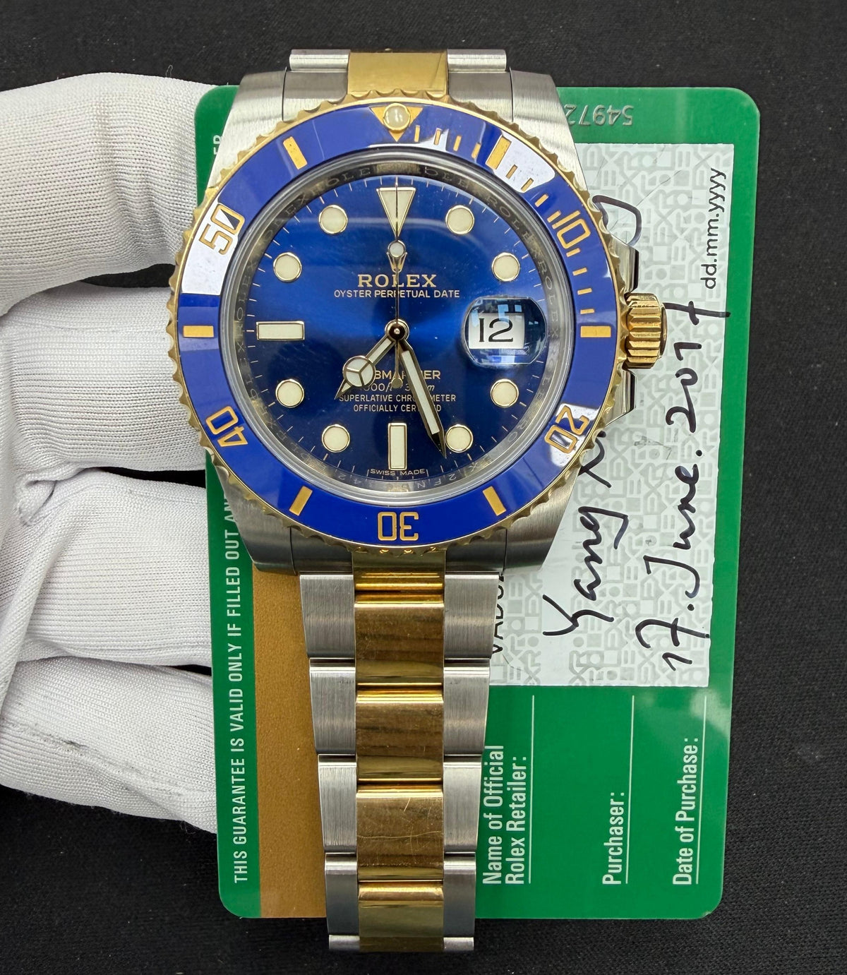 ROLEX SUBMARINER DATE 116613LB — view 3 — Laura Milman New York