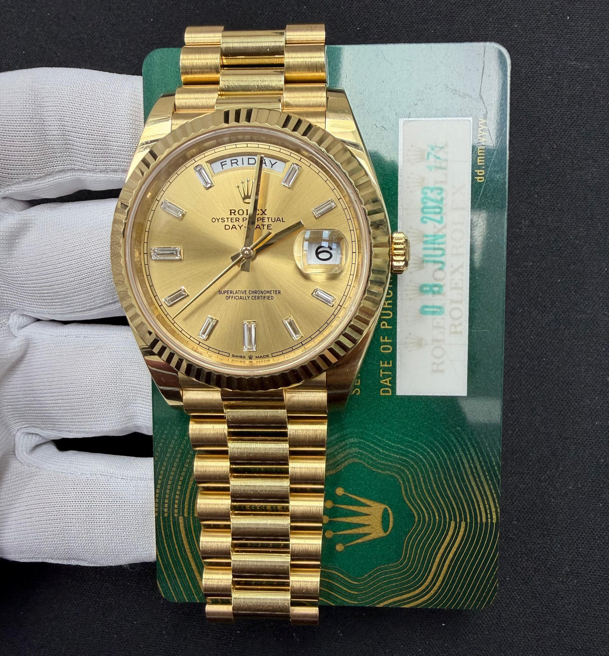 ROLEX DAY-DATE 228238 — view 3 — Laura Milman New York