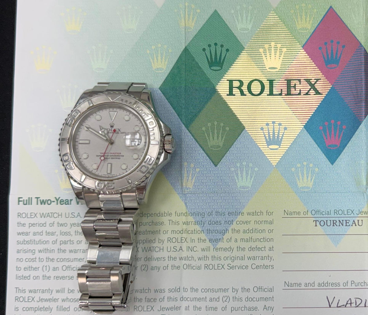 ROLEX YACHTMASTER 16622 — view 3 — Laura Milman New York