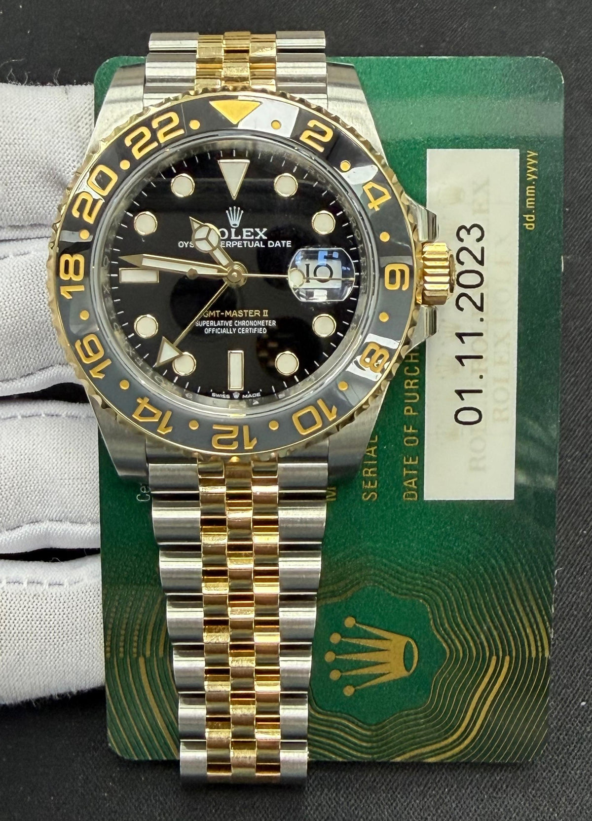 ROLEX GMT MASTER II 126713GRNR — view 3 — Laura Milman New York