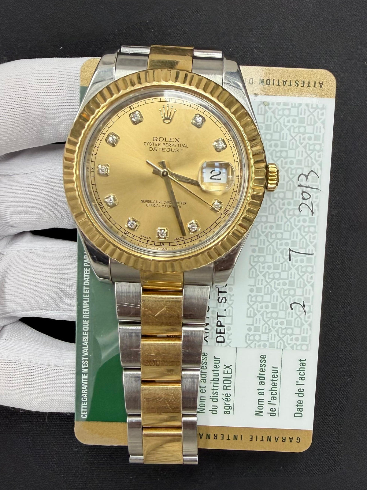 ROLEX DATEJUST II 116333 — view 3 — Laura Milman New York