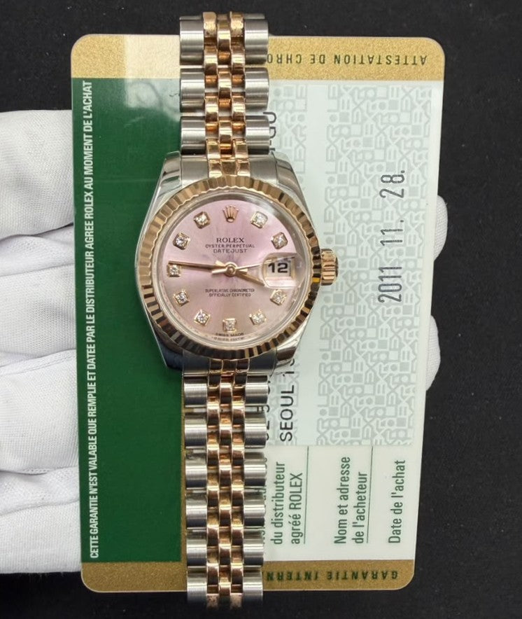 ROLEX LADY DATE JUST 179171 — view 3 — Laura Milman New York