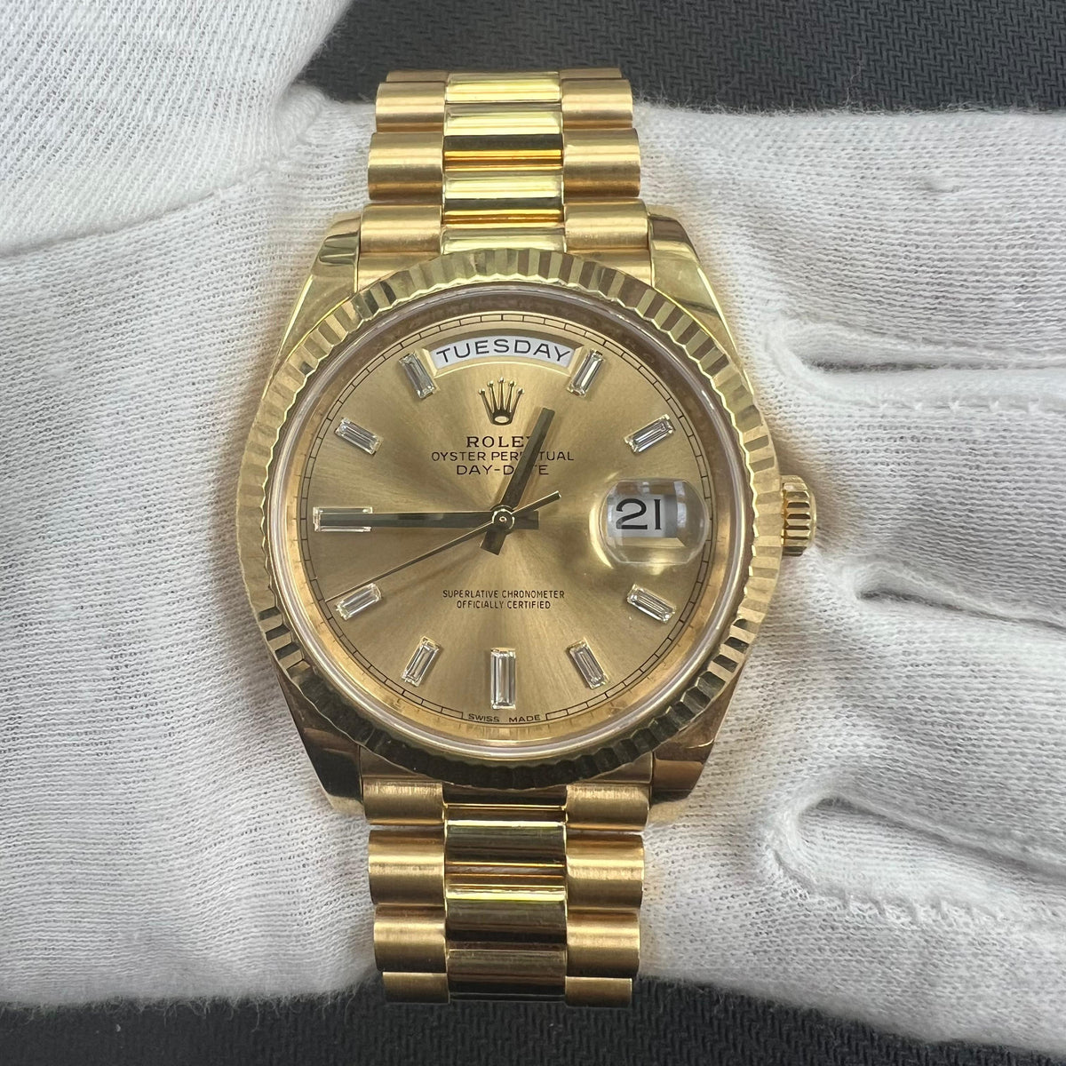 ROLEX DAY-DATE 228238 — view 2 — Laura Milman New York
