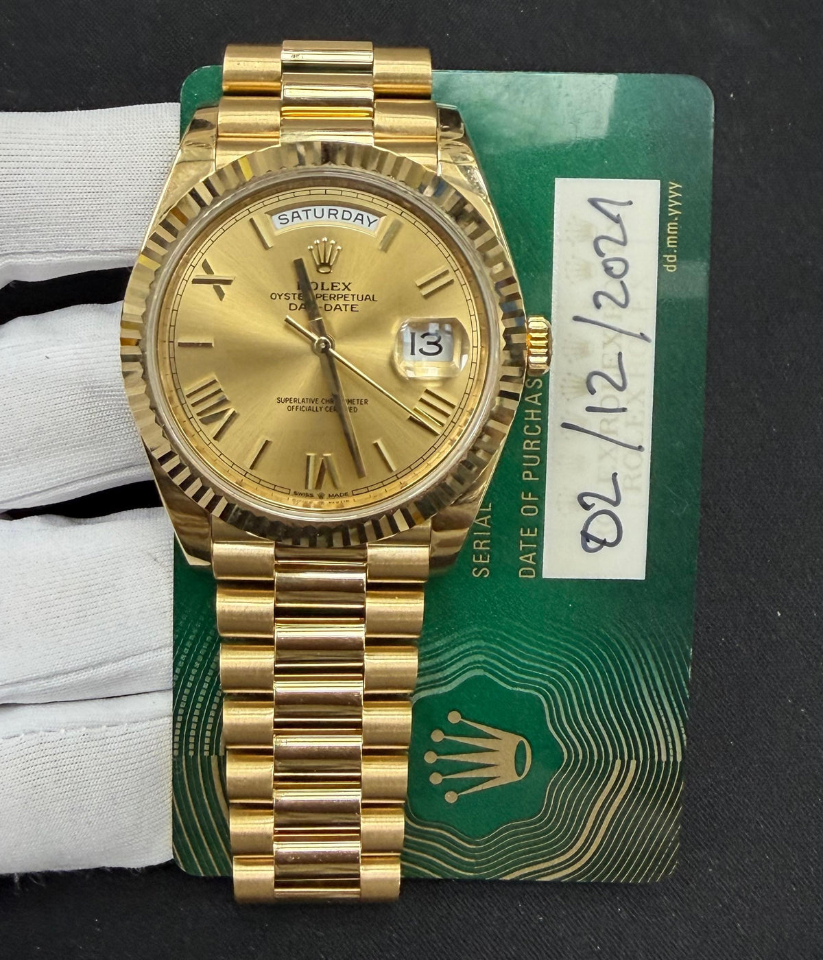 ROLEX DAY-DATE 228238 — view 3 — Laura Milman New York