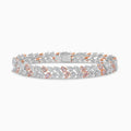 10.28ctw Fancy Pink Diamond & White Diamond Pear Shape Double Row Bracelet view 1