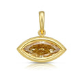Champagne Marquise Diamond VS2 Charm in 18K Yellow Gold view 1