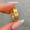 Mixed Shape Yellow Diamond Bezel Eternity Band in 18K Yellow Gold view 3