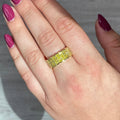 Yellow Radiant Diamond Three-Row Halfway Band in 18K Yellow Gold view 5