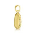 Yellow Pear Diamond Detachable Bezel Pendant in 18K Yellow Gold view 2