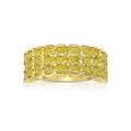 Yellow Radiant Diamond Three-Row Halfway Band in 18K Yellow Gold view 1