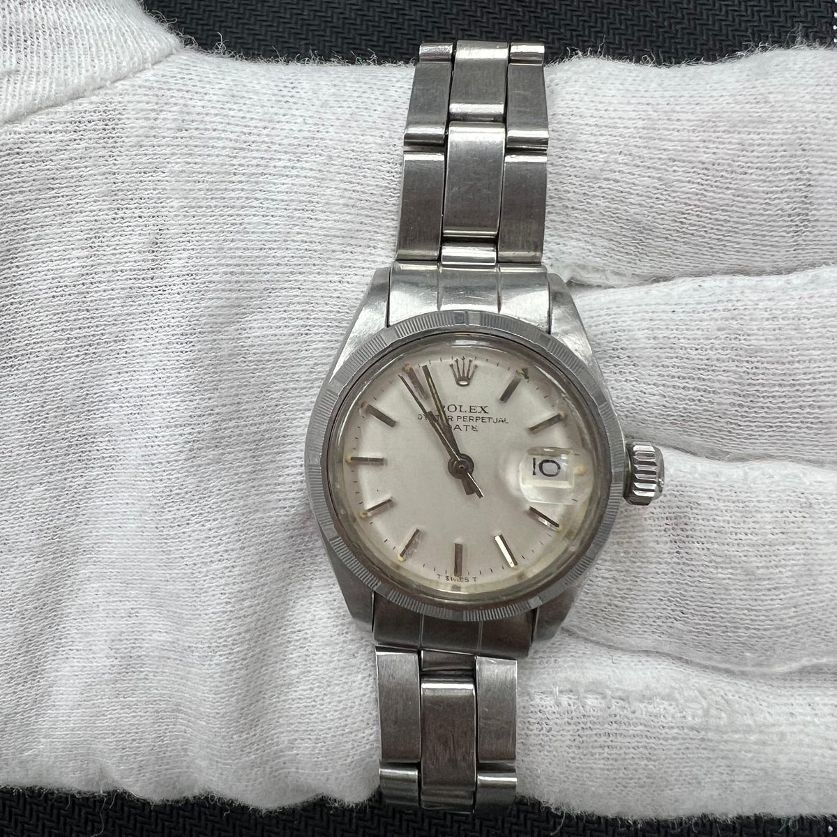 ROLEX OYSTER PERPETUAL DATE 6919SV — view 2 — Laura Milman New York