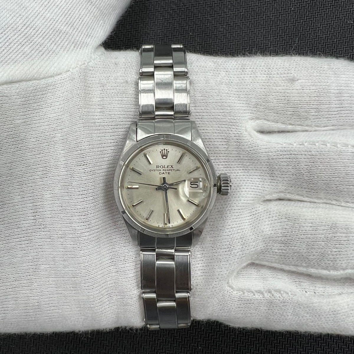 ROLEX OYSTER PERPETUAL DATE 6519 — view 2 — Laura Milman New York