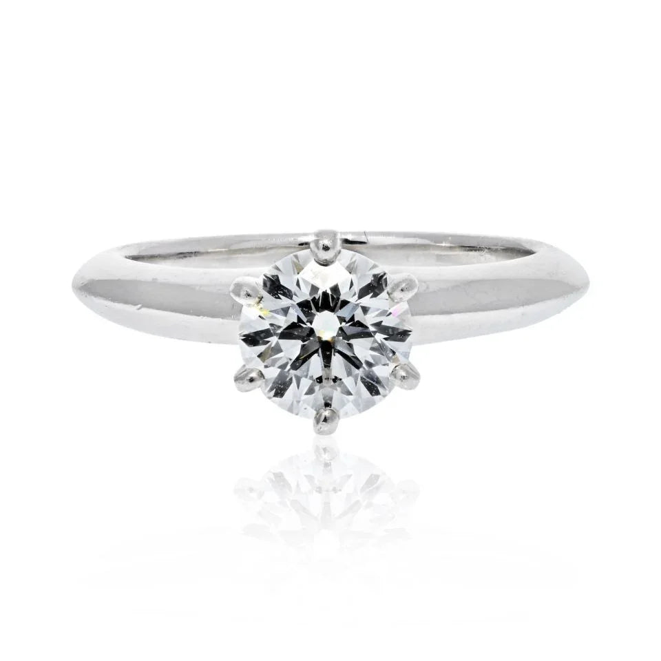 Pre-Owned Tiffany & Co. Six Prong Classic 0.91ct I VS2 Solitaire Engagement Ring - Tiffany & Co. Solitaire Ring — Laura Milman New York