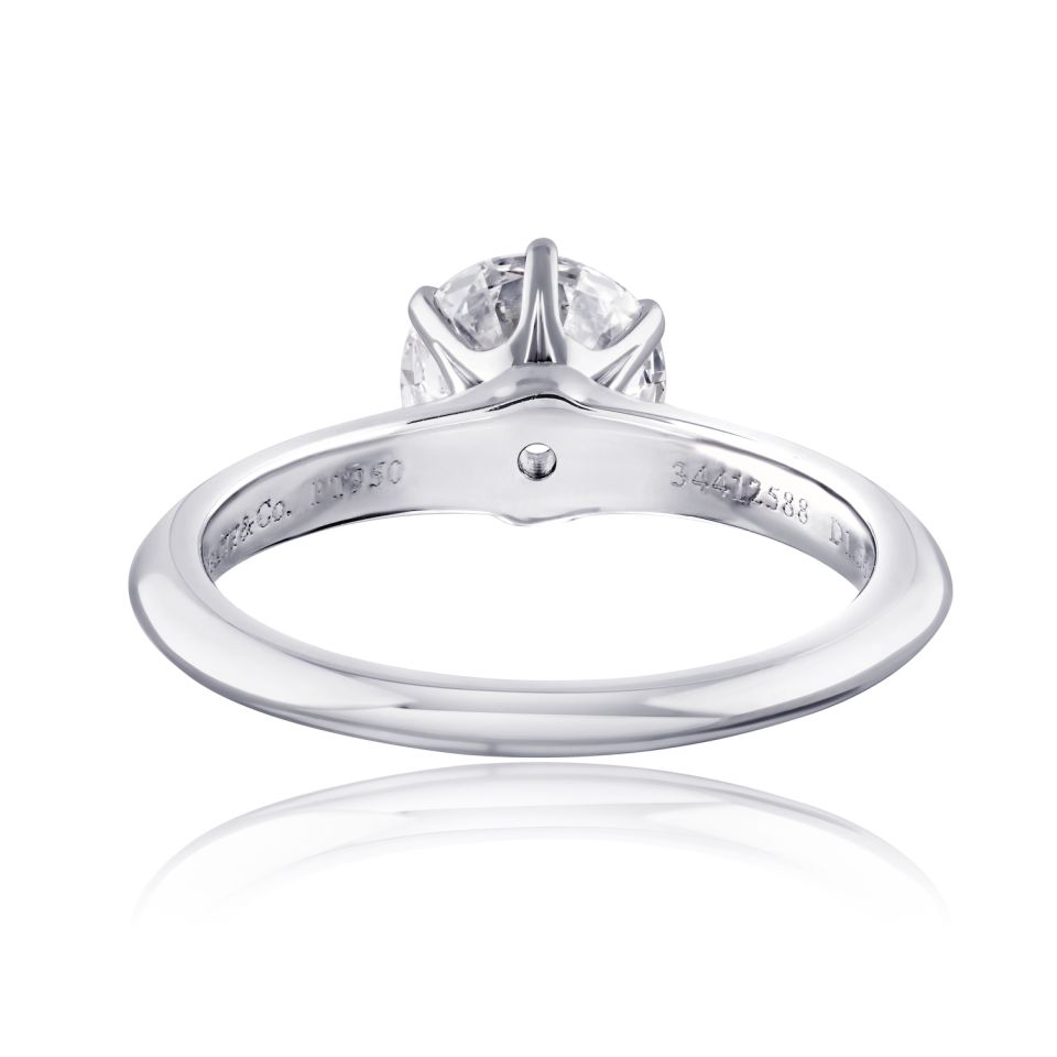 Tiffany & Co. Platinum Classic 6 Prong 1.56ct H Vs2 Round Cut Ring — view 3 — Laura Milman New York