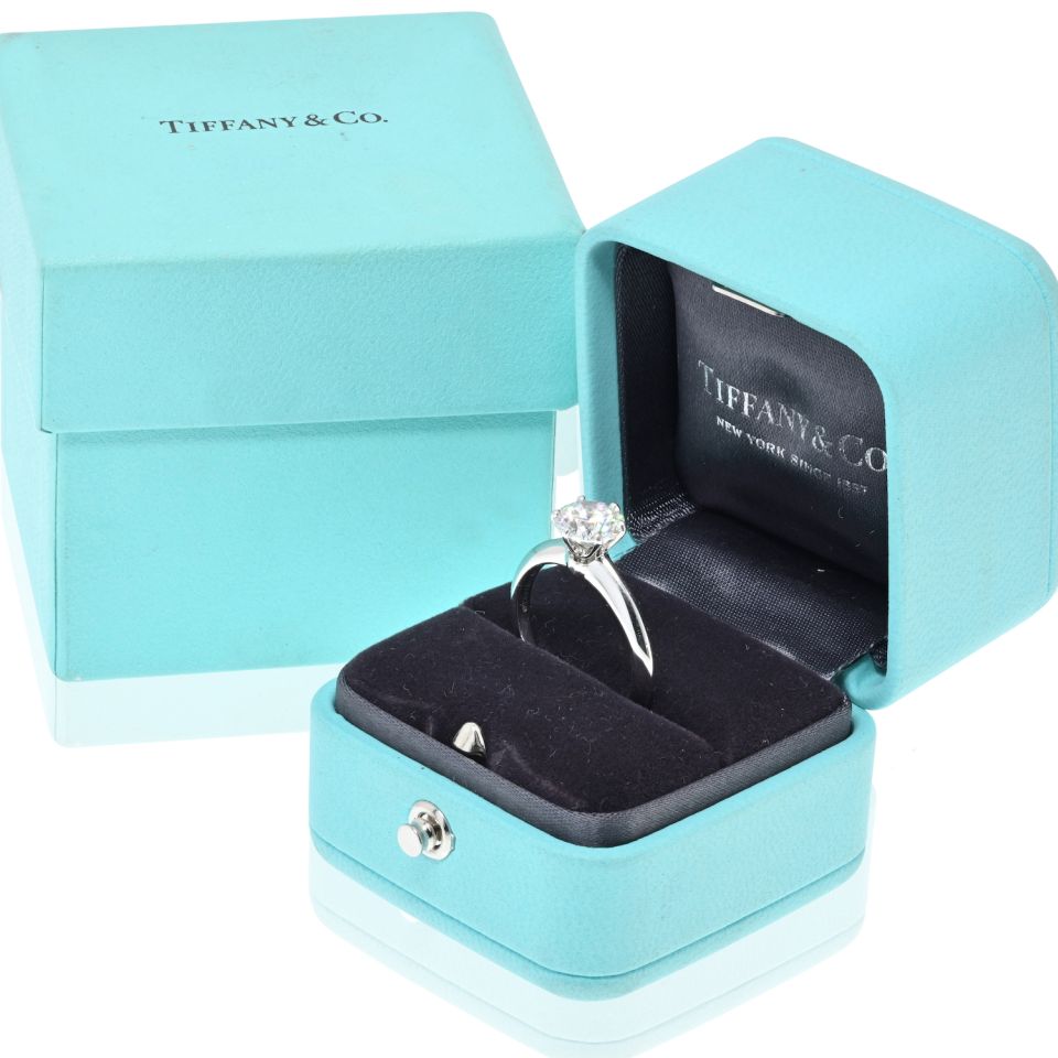Tiffany & Co. Platinum Classic 6 Prong 1.56ct H Vs2 Round Cut Ring — view 6 — Laura Milman New York
