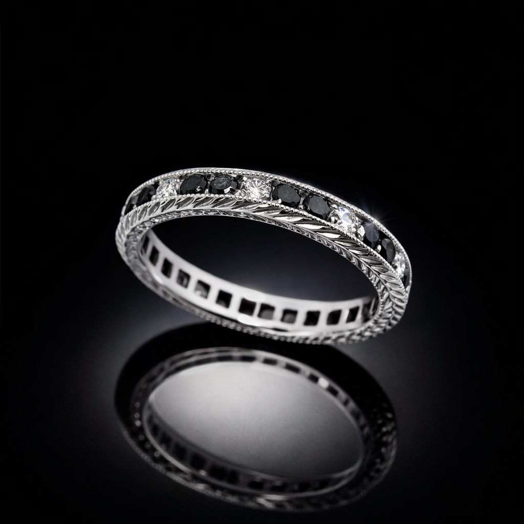 Black and White Diamond Eternity Band - Laura Milman New York