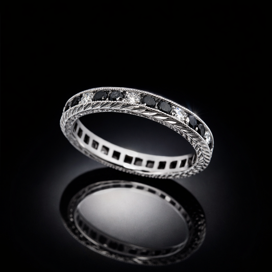 Black and White Diamond Eternity Band - Laura Milman New York