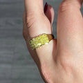 Yellow Radiant Diamond Three-Row Halfway Band in 18K Yellow Gold view 6