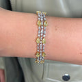 Yellow and White Diamond Bracelet in 18K Yellow and White Gold view 2