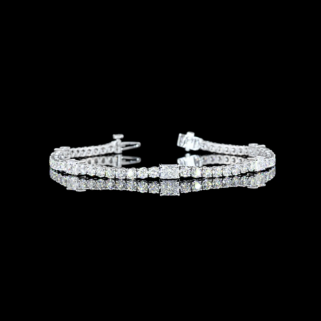 11.3 CT Radiant Lab Grown Diamond Tennis Bracelet in 28 — Laura Milman New York