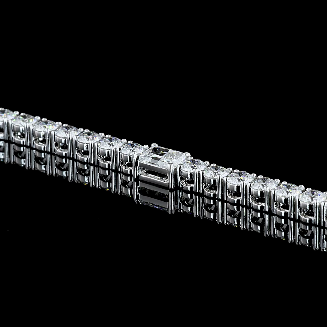 11.3 CT Radiant Lab Grown Diamond Tennis Bracelet in 28 – close-up — Laura Milman New York