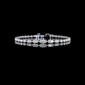 Lab-Grown Marquise Diamond Tennis Bracelet in 14K White Gold view 2
