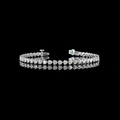 Lab-Grown Round Diamond Tennis Bracelet in 14K White Gold view 2