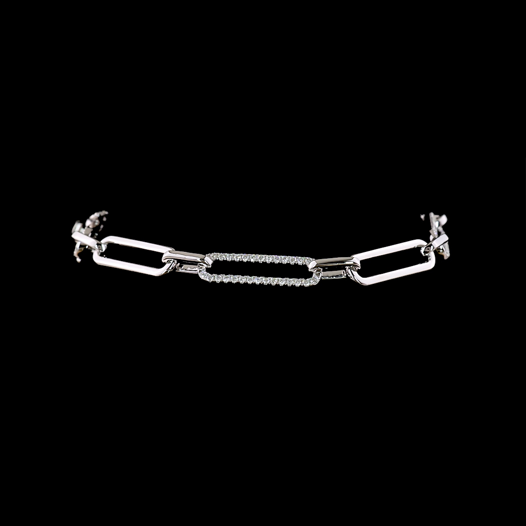 0.69 CT Round Brilliant Lab Grown Diamond Tennis Bracelet in 14K White Gold — Laura Milman New York