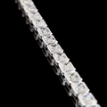 Lab-Grown Emerald Diamond Tennis Bracelet — Bezel, East West view 2