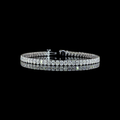 Lab-Grown Oval Diamond Tennis Bracelet — Prong, North South view 5