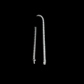 Lab-Grown Oval Diamond Tennis Bracelet — Prong, North South view 7