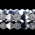 Lab-Grown Round Diamond Bangles Bracelet — Bezel Prong view 2