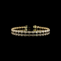 Lab-Grown Oval Diamond Tennis Bracelet — Bezel, East West view 1