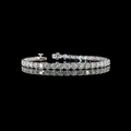 Lab-Grown Round Diamond Tennis Bracelet — Prong view 7