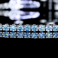 Lab-Grown Round Diamond Tennis Bracelet — Prong view 2