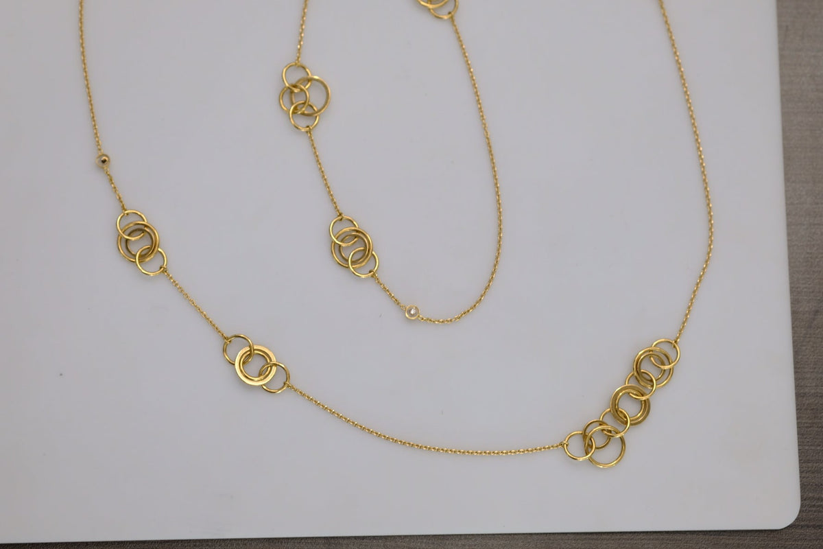 Chopard 18K Rose Gold Happy Diamonds Necklace — view 6 — Laura Milman New York