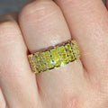 Yellow Radiant Diamond Three-Row Halfway Band in 18K Yellow Gold view 3