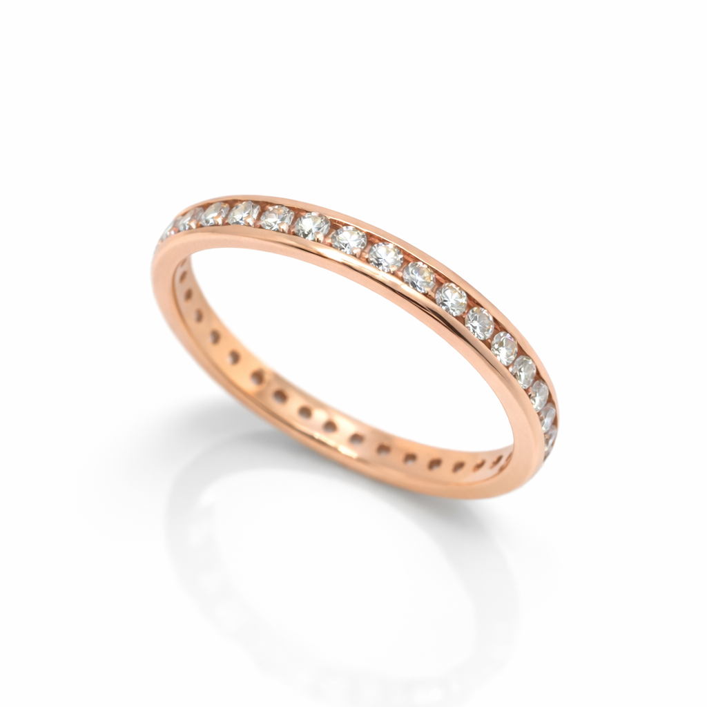 Channel Set Diamond Stackable Eternity Band - Laura Milman New York