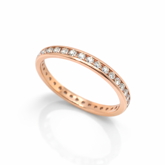 Channel Set Diamond Stackable Eternity Band - Laura Milman New York