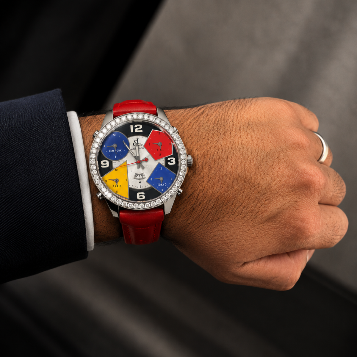 Jacob & Company Five Time Zone Watch (Diamond Bezel) — Laura Milman New York
