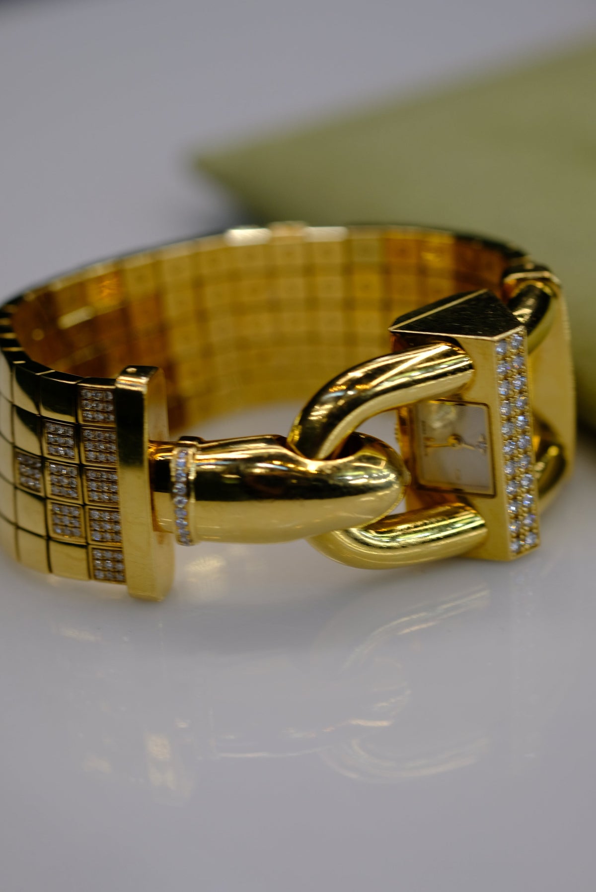 Pre-Owned Van Cleef & Arpels Cadenas 18K Yellow Gold Diamond Five Row Ladies Bracelet Watch view 6 - Van Cleef & Arpels — Laura Milman New York