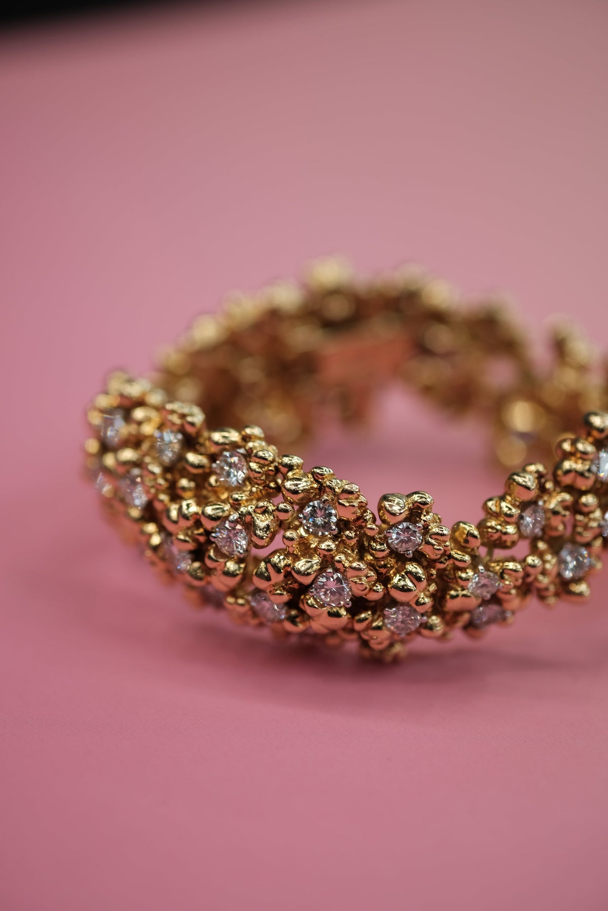 Tiffany & Co. 18K Yellow Gold 12.00cttw Round Diamond Vintage Bracelet — view 13 — Laura Milman New York