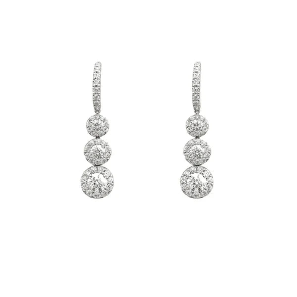 Triple Diamond Drop Earrings - Laura Milman New York