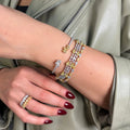 Yellow and White Diamond Bracelet in 18K Yellow and White Gold view 3