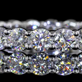 Lab-Grown Round Diamond Eternity Band — Prong view 6