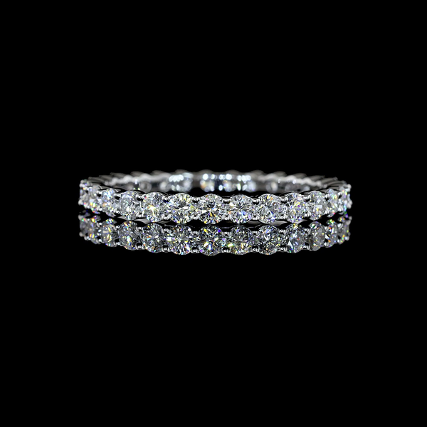 Lab-Grown Round Diamond Eternity Band — Prong — 0.99 ct 14K WHITE GOLD