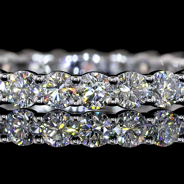 Lab-Grown Round Diamond Eternity Band — Prong — 0.99 ct 14K WHITE GOLD